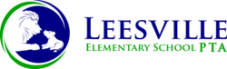 Leesville Elementary School PTA Logo with 2 lions